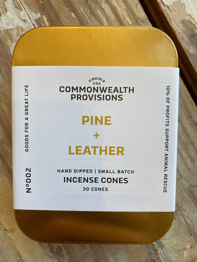 Incense Cones in Pine and Leather