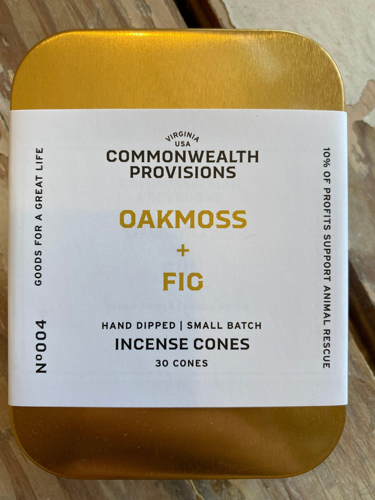Incense Cones in Oakmoss and Fig