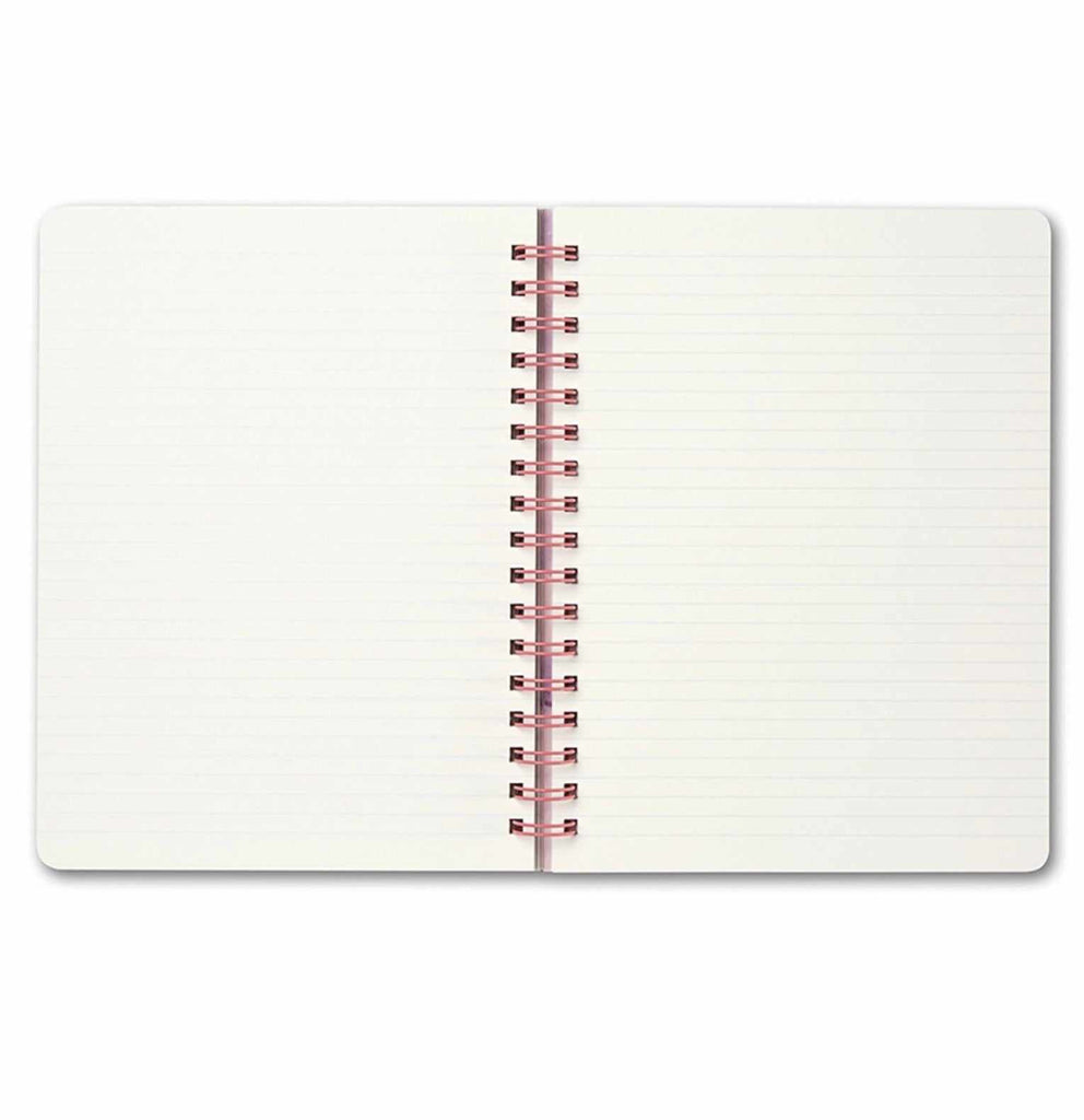 Lined Pages of Spiral Journal Notebook