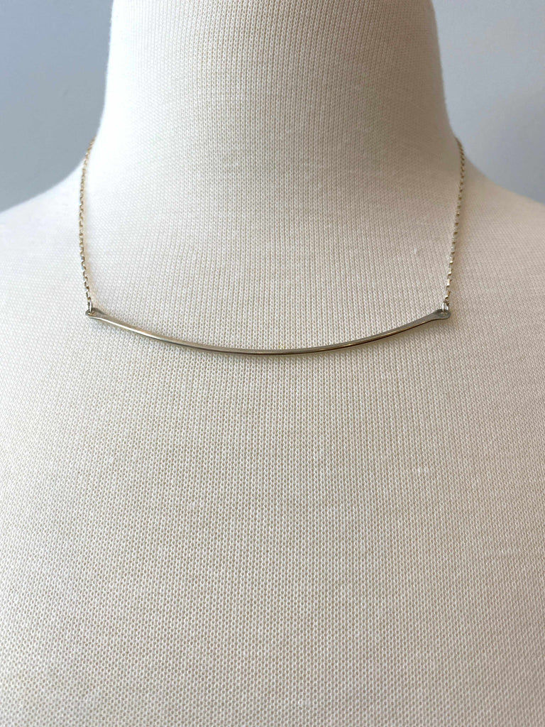 Horizon Necklace in Sterling Silver on Mannequin