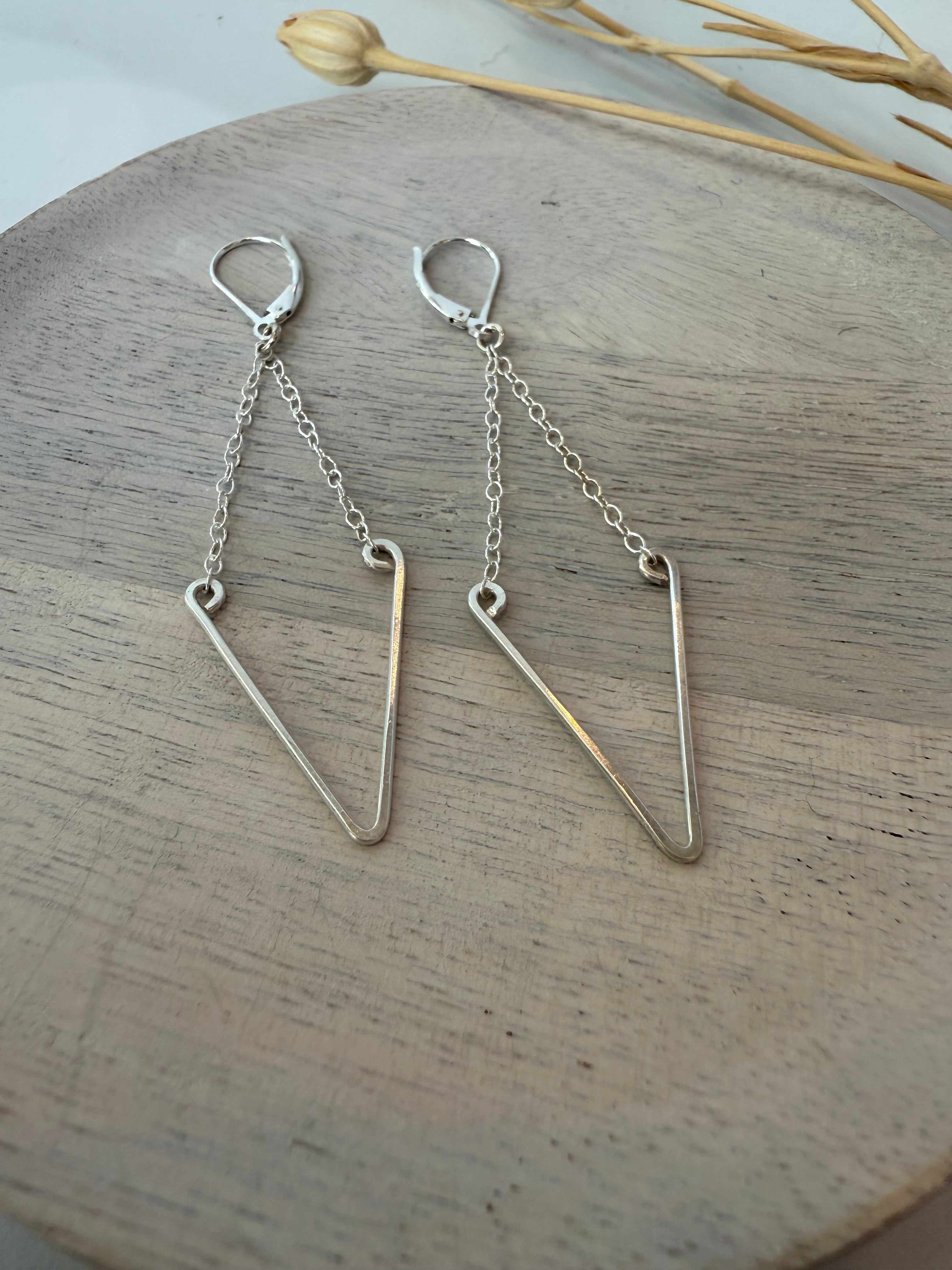 Triangle Chain Earrings | Embellish Asheville | Embellish