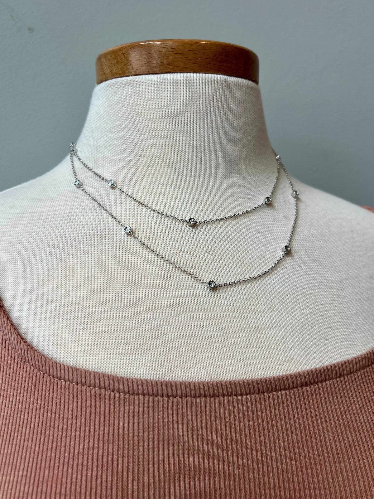 Diamond satellite necklace Clearance
