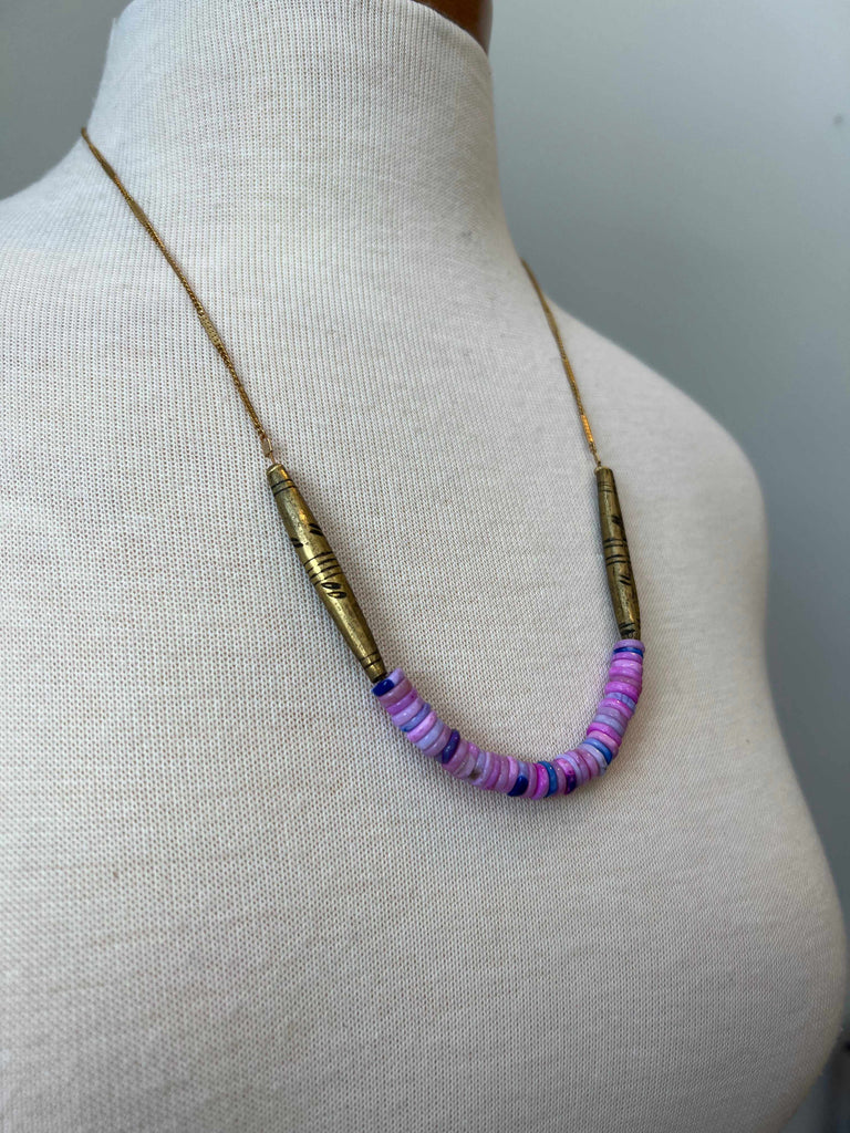 Opal African Brass Necklace