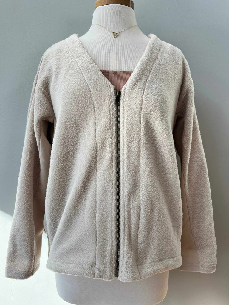 Sweater Mixed Terry Jacket