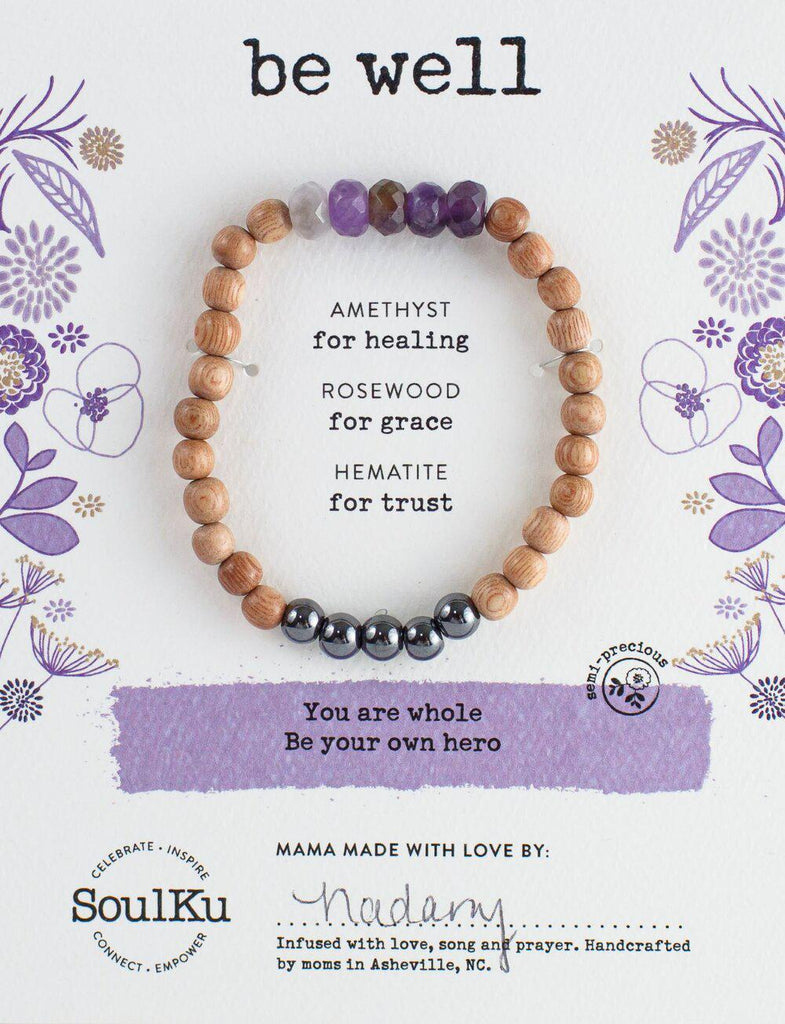 Be Your Own Hero Bracelet with amethyst for healing