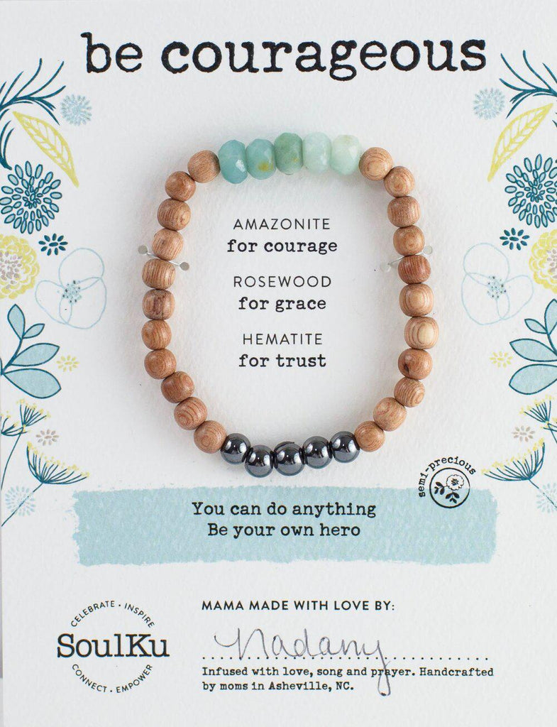 Be Your Own Hero Bracelet with Amazonite for courage