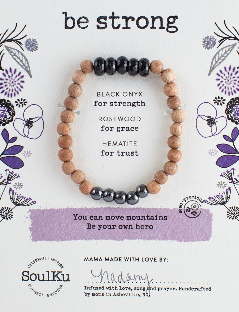 Be Your Own Hero Bracelet with black onyx for strength
