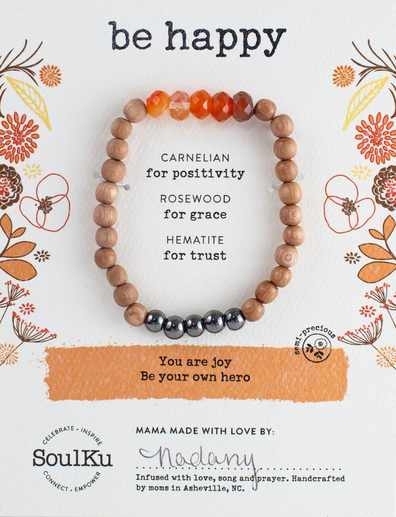 Be Your Own Hero Bracelet with carnelian for positivity