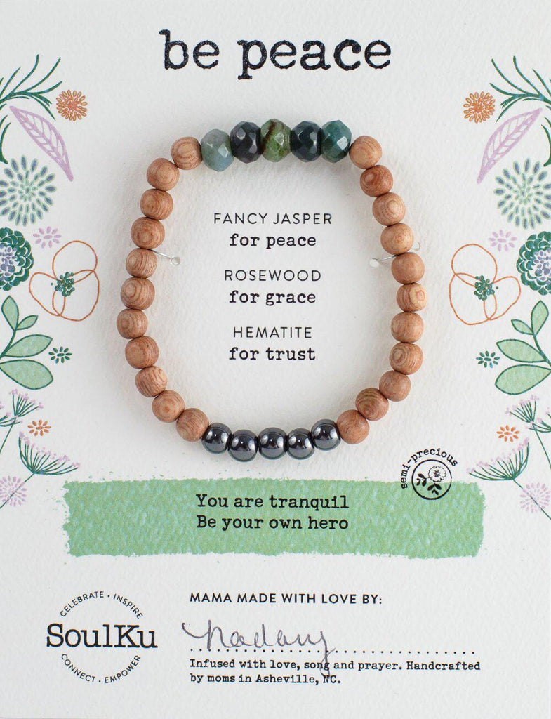 Be Your Own Hero Bracelet with fancy jasper for peace