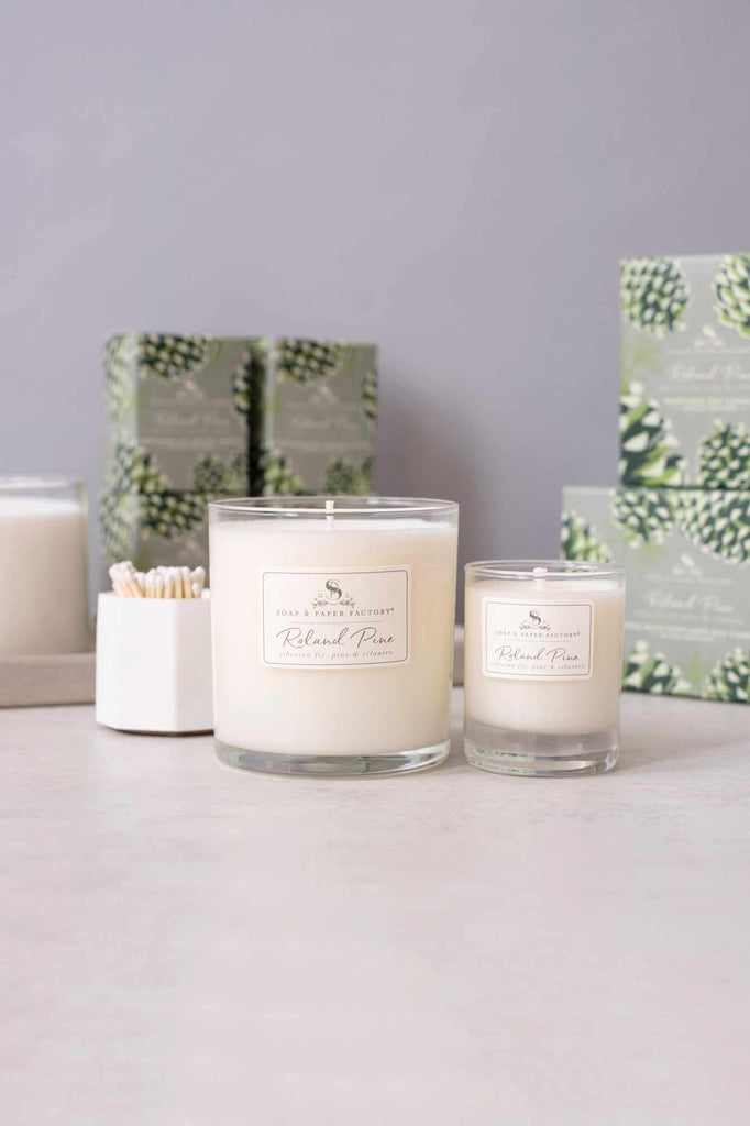 Roland Pine Large and Small Soy Candles