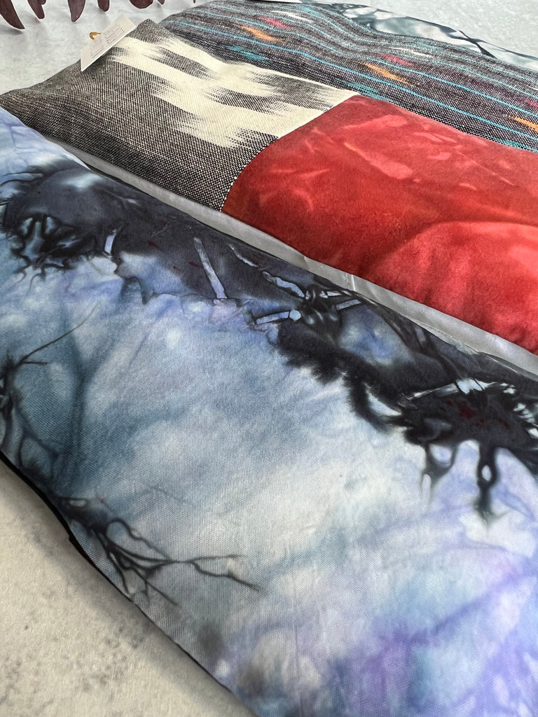 Close up of Handmade Lavender Eye Pillows