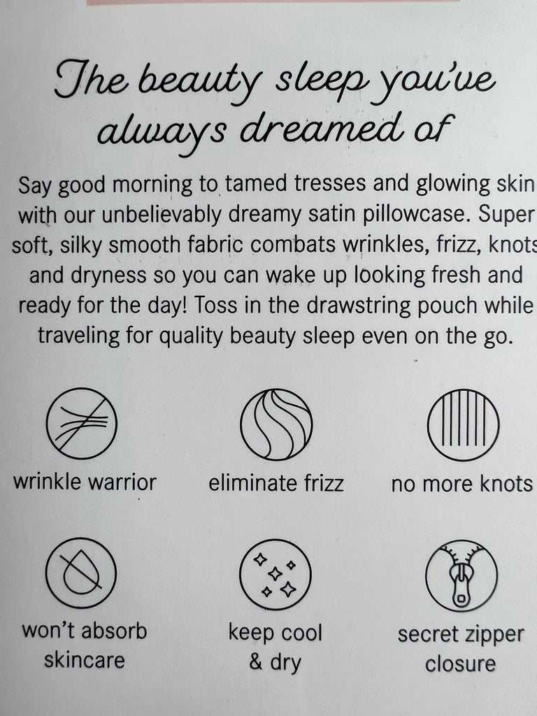 Features of the Silky Satin Pillowcase