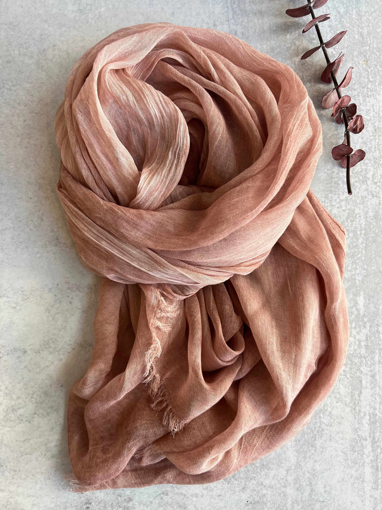 Vintage Cotton Scarf in Blush Pink