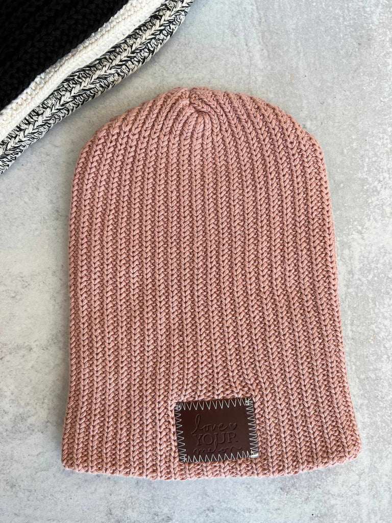 Love Your Melon Beanie in misty rose pink