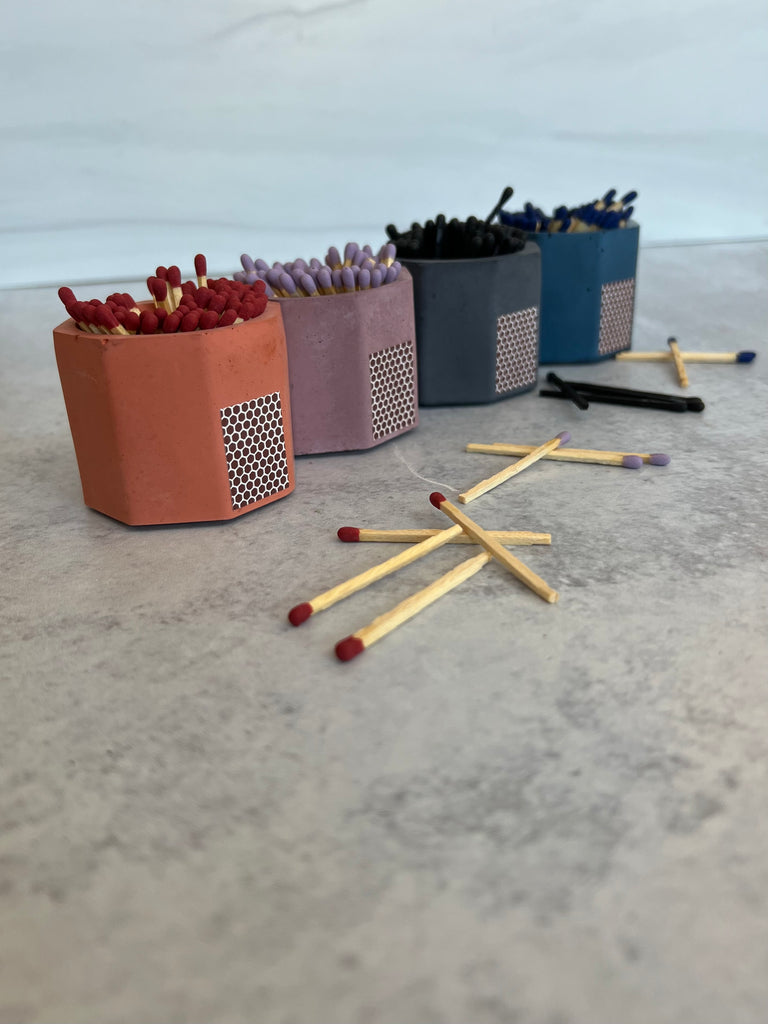 Match Stick Holders with Striker in jewel tones