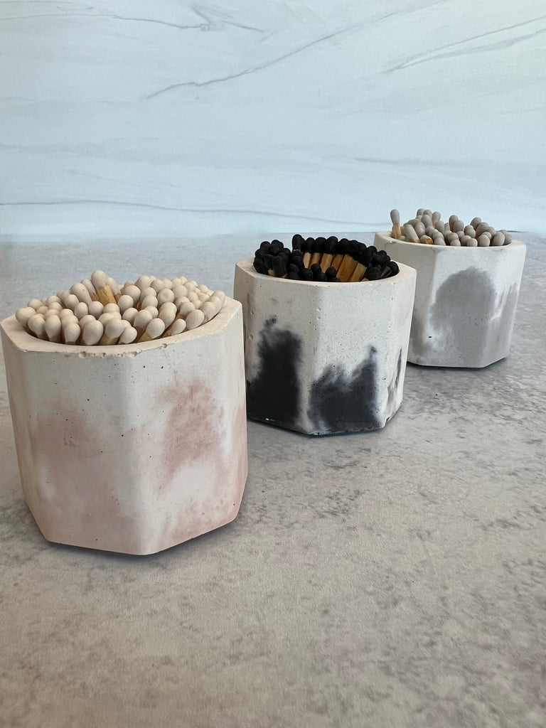 Marbled Match Stick Holders with Striker