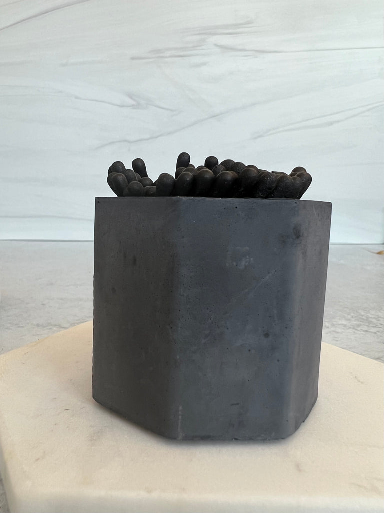Match Stick Holder with Striker in black