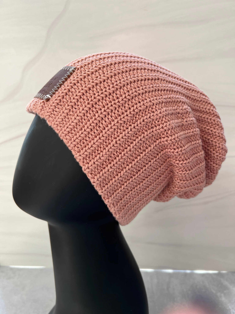Love Your Melon Beanie in misty rose on mannequin
