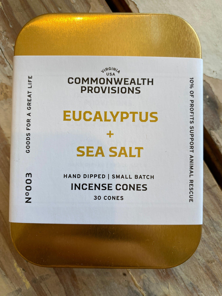 Incense Cones in Eucalyptus and Sea Salt