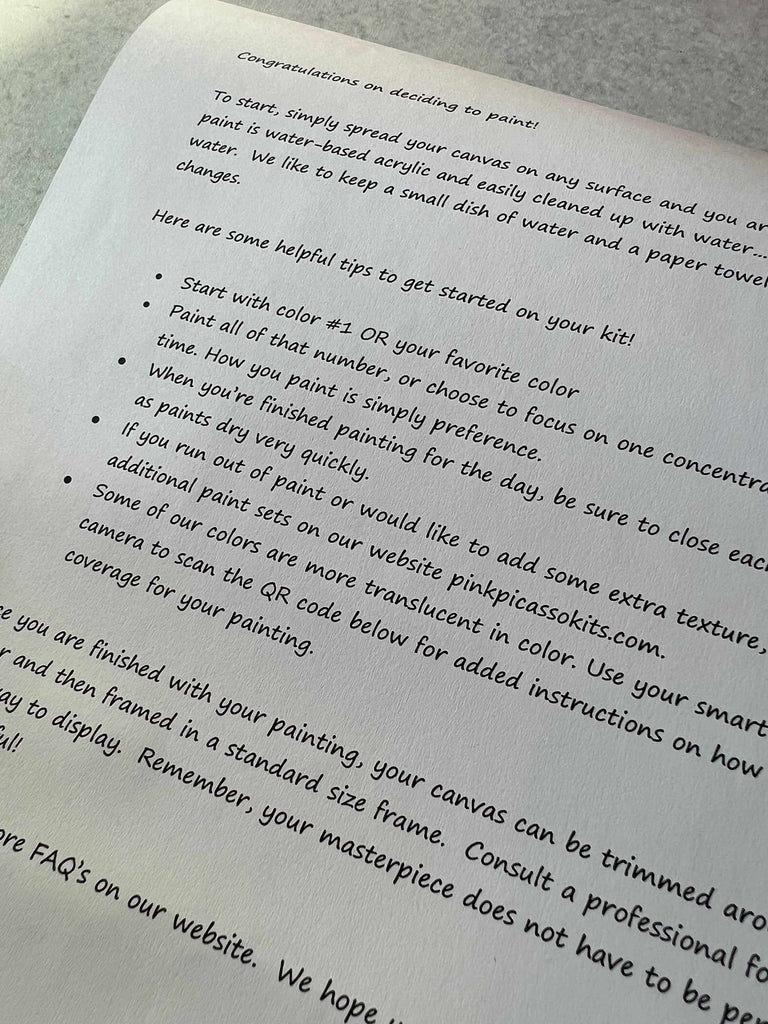 Paint by Number Kit Instructions and Tips