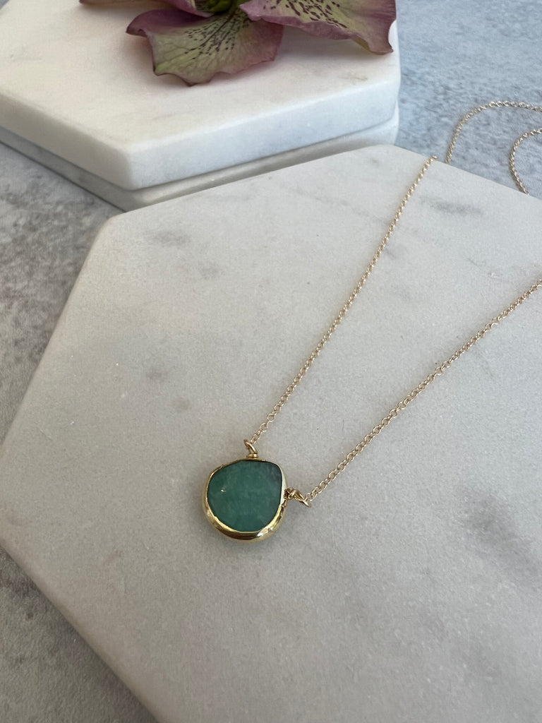 Gemstone Necklace ~ aquamarine