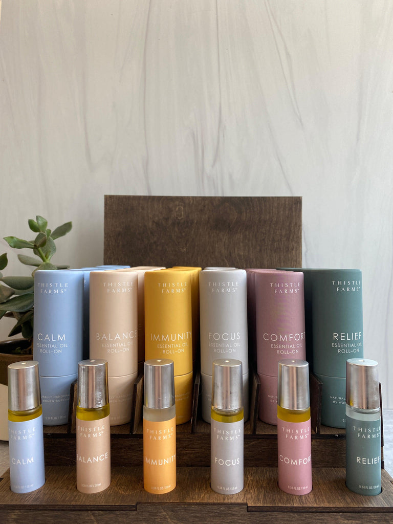Display of Handmade Healing Oil Rollers
