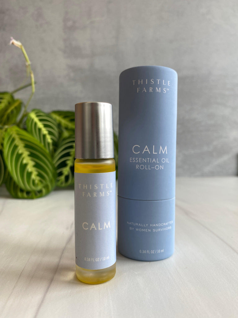 Handmade Healing Oil Roller for Calm with sweet orange, vanilla, and patchouli