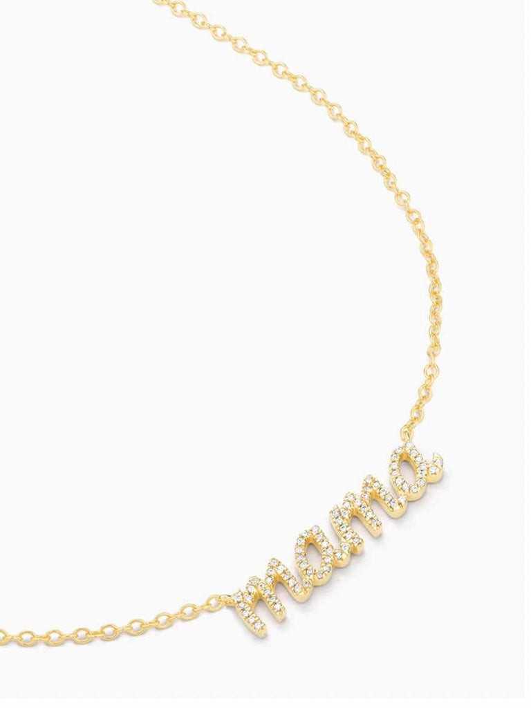 Ella Stein diamond mama necklace in 14k gold plated sterling silver