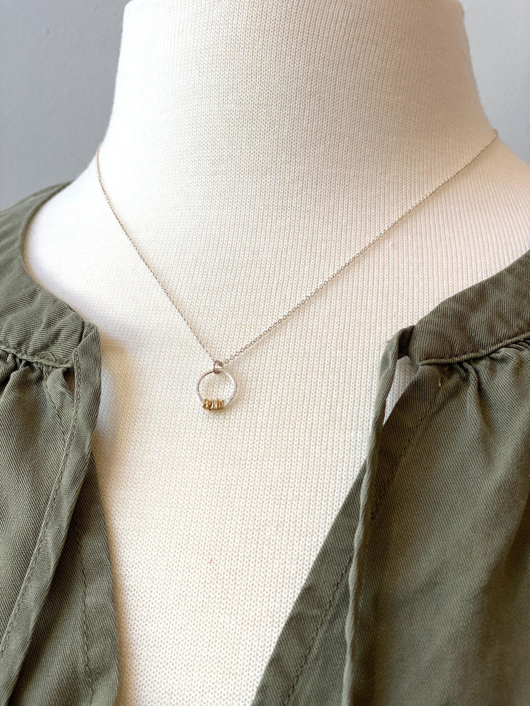 16 inch mini sparky stitch necklace on mannequin