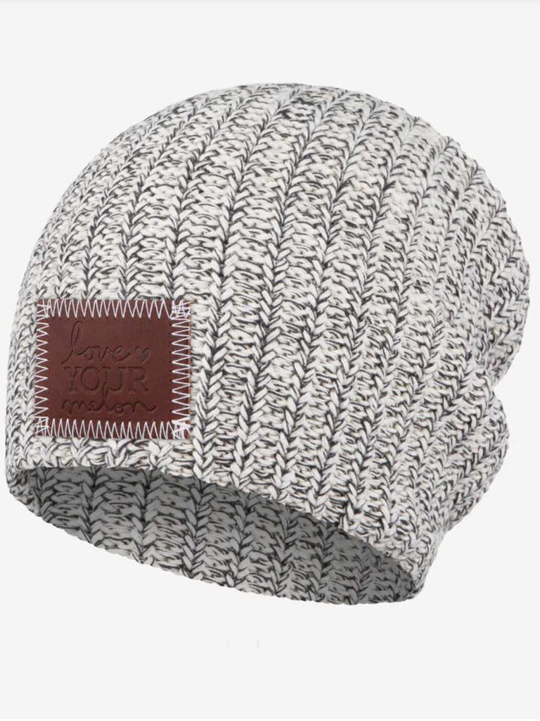 Love Your Melon Beanie in black speckle