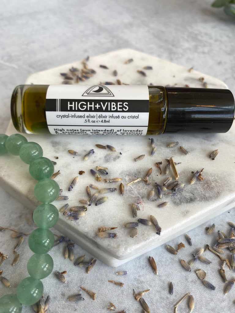 High Vibes Oil Roller crystal-infused elixir