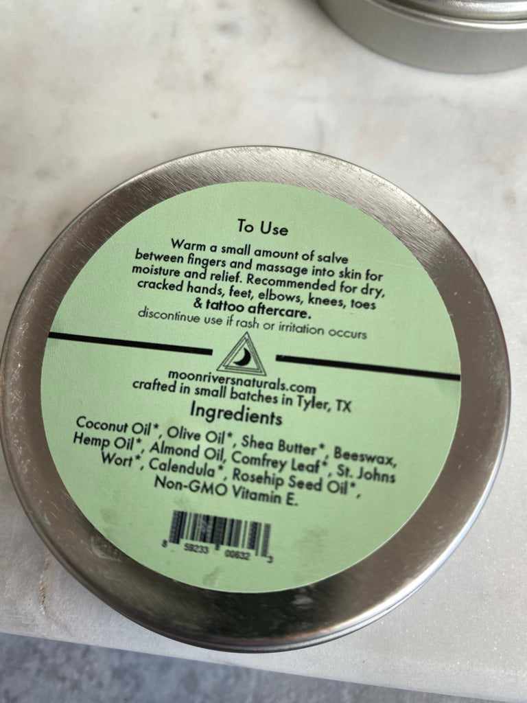 Instructions and Ingredients in Healing Hand Salve