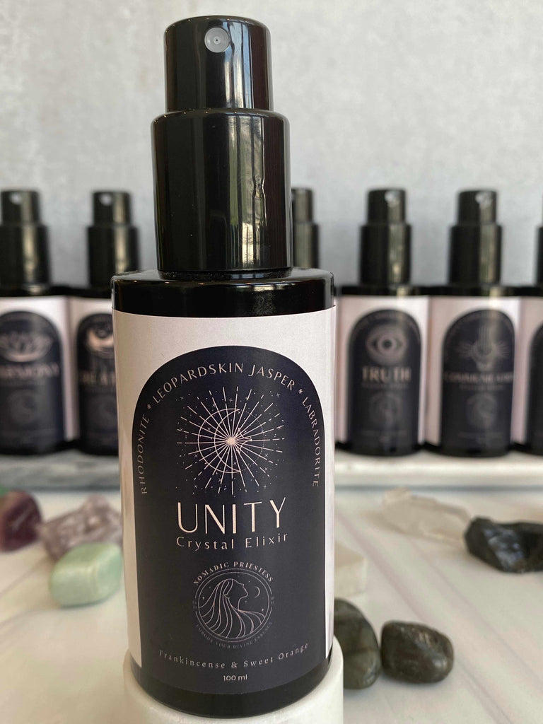 Crystal Elixir Aura Mist for Unity in frankincense and sweet orange