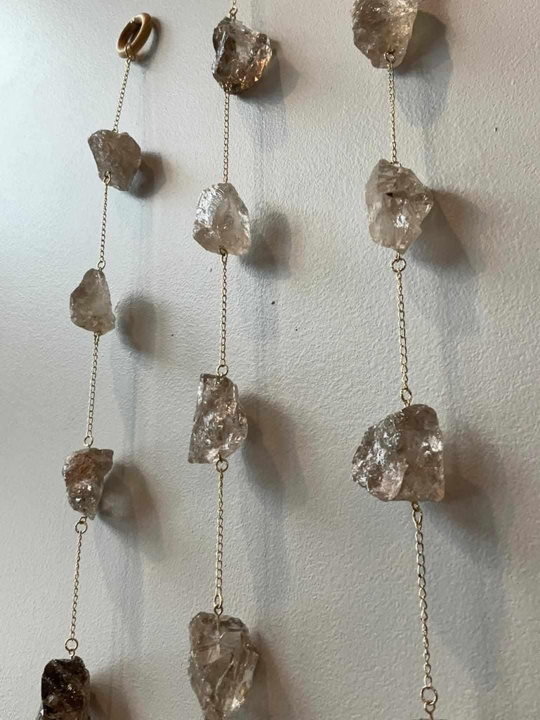 Ground + Purify Wall Hanging with smoky quartz and black tourmaline