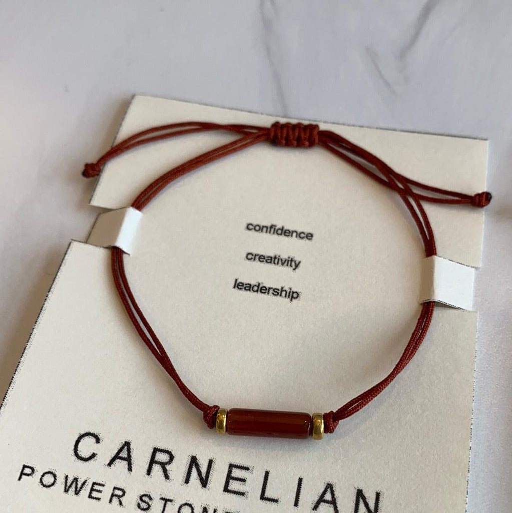 Power Gemstone Bracelet in Carnelian