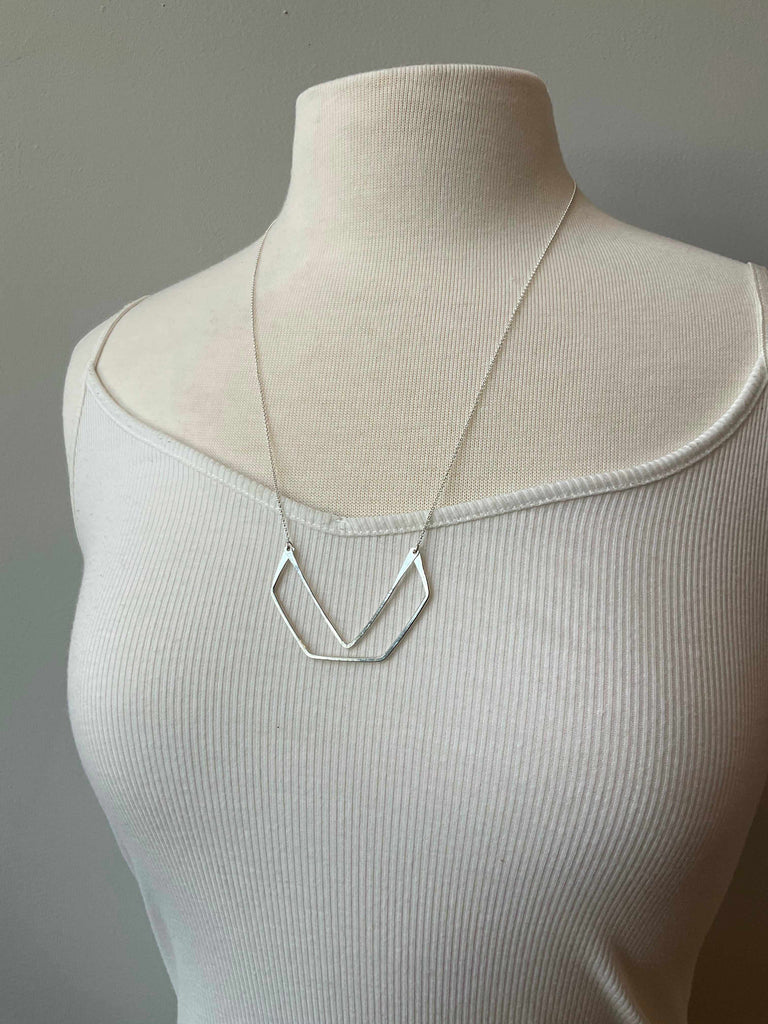 Saressa Designs Gable geometric necklace in sterling silver