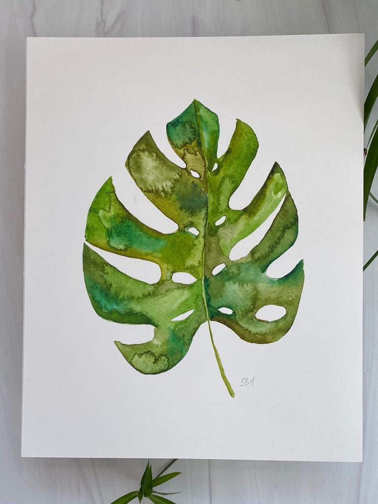 Split Leaf Philodendron Art Print