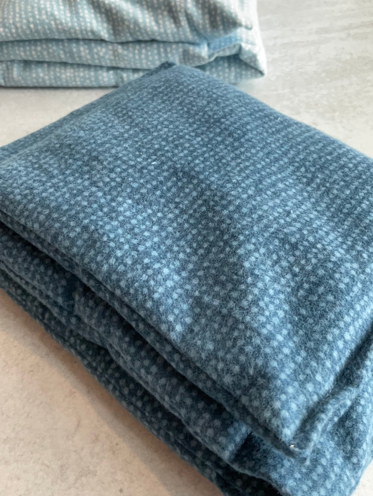 Microwavable lavender neck wrap in deep blue