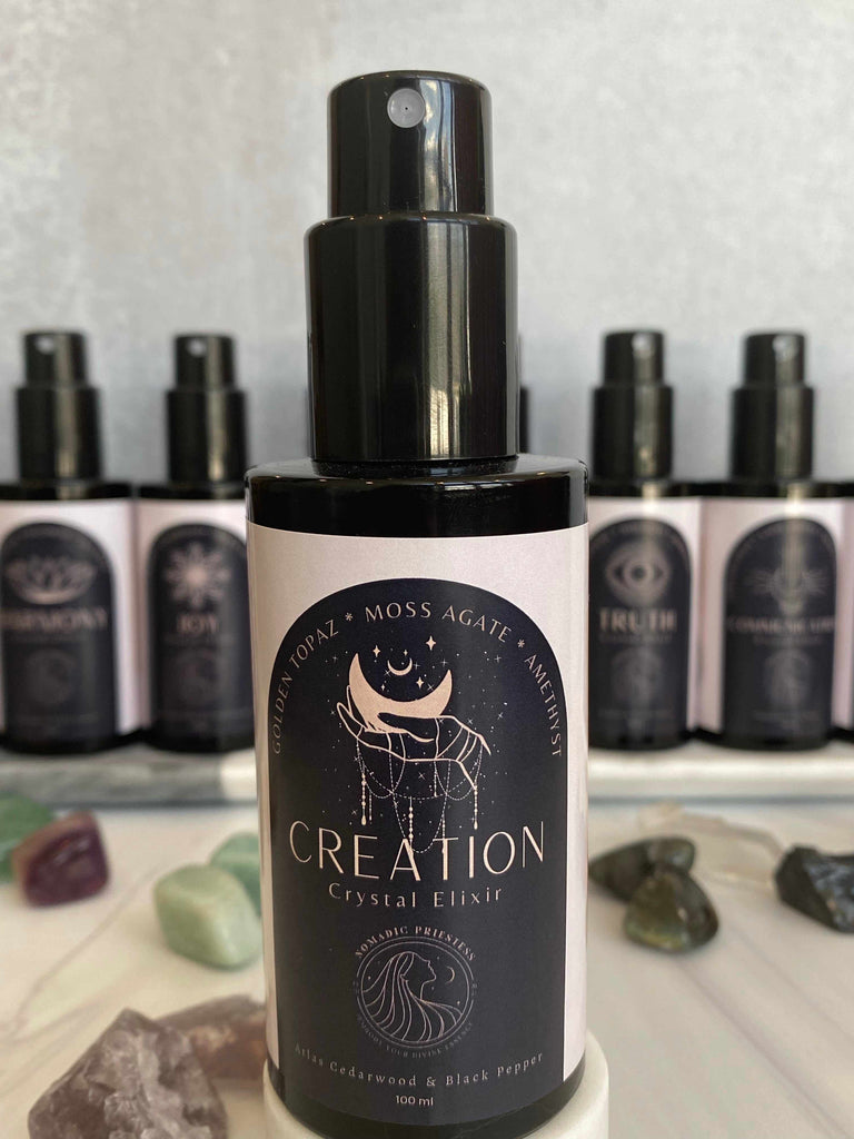 Crystal Elixir Aura Mist for Creation in cedarwood and black pepper