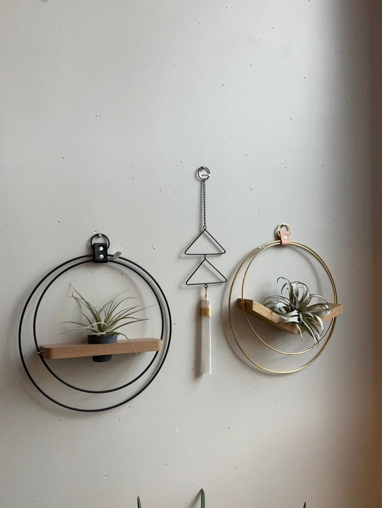 Selenite Wall Hanging with Triangles