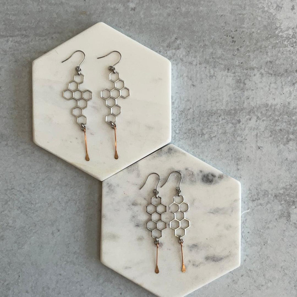 Two Designs of Honeycomb Earrings