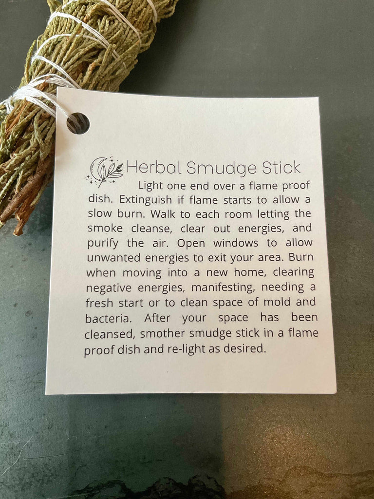 Herbal smudge stick instructions