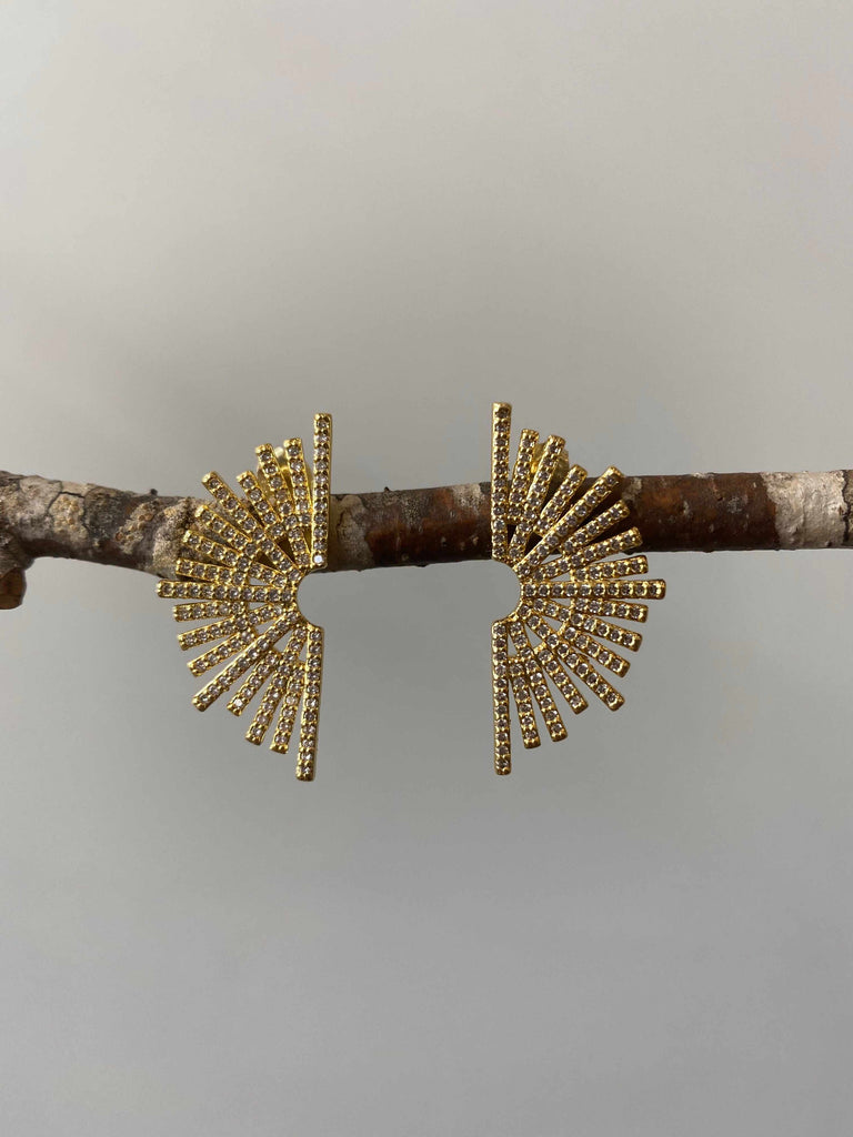 Jax Kelly Celestial Sunburst Stud Earrings